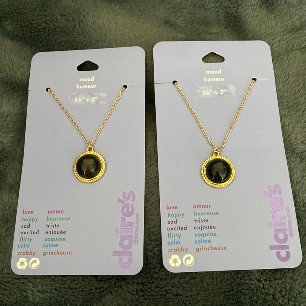 Claire's mood necklaces bundle of 2 NWT